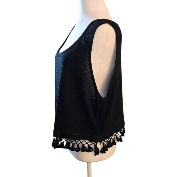 Shein Women's Size 4x Black Knitted Crop Top - Picture 2 of 6
